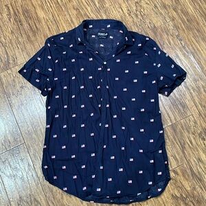 Trunks Surf & Swim Co American Flag button up shirt